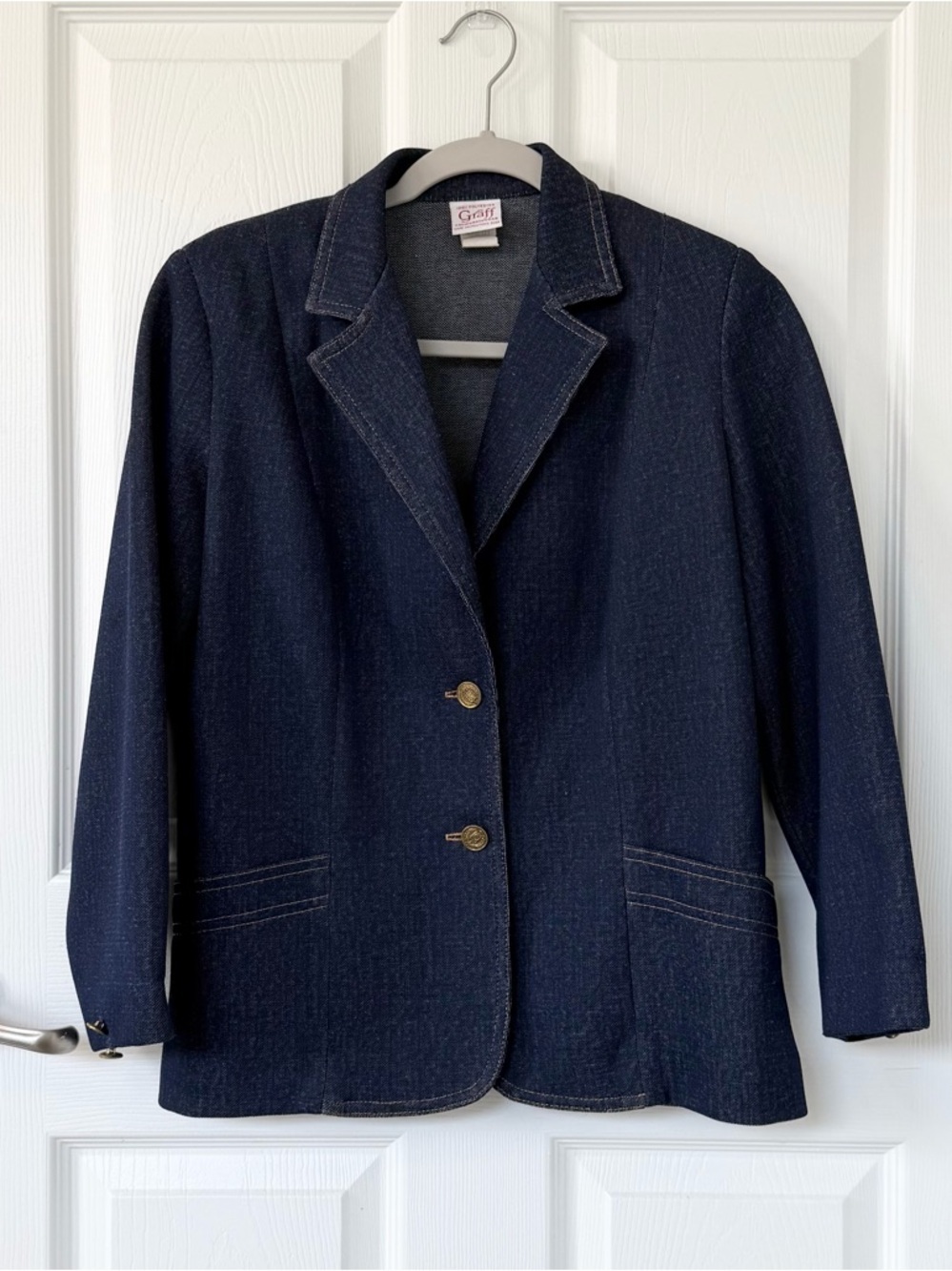 Vintage 1970’s Graffiti of California Denim Look Blazer Jacket